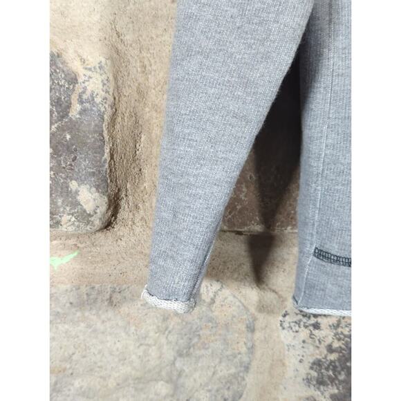 Spa By Chico's Sweatshirt Woman's Small Gray Full Zip Raw Hem Athletic - Picture 5 of 12